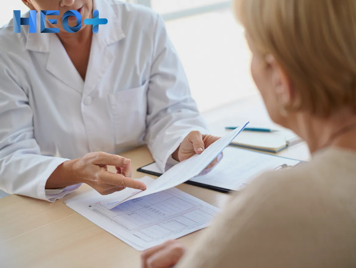 Врач консультирует пациента в клинике